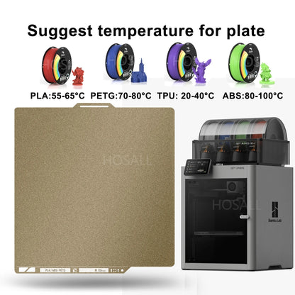 Thickened Design Textured PEI Build Plate with QR Code for Bambu Lab P2S/A1/X1/X1C/P1P/P1S