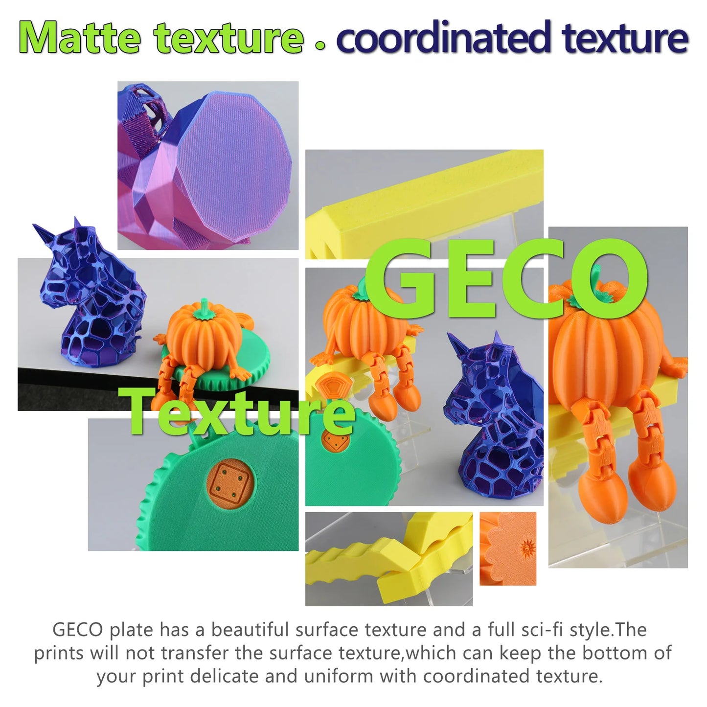 Geco PLA Plate No Heating for Elegoo Centauri Carbon 260X276MM